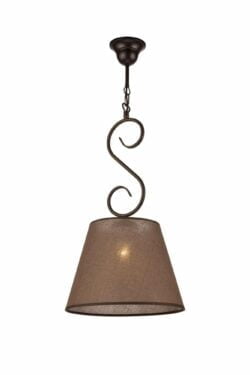 Vintažinio stiliaus pakabinamas šviestuvas Lorenzo, rudas