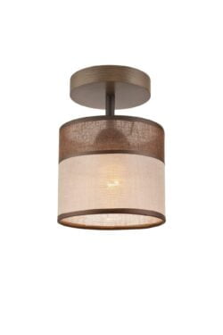 Klasikinis, pakabinamas šviestuvas Andrea su gaubtu, rudos spalvos