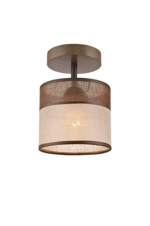 Klasikinis, pakabinamas šviestuvas Andrea su gaubtu, rudos spalvos