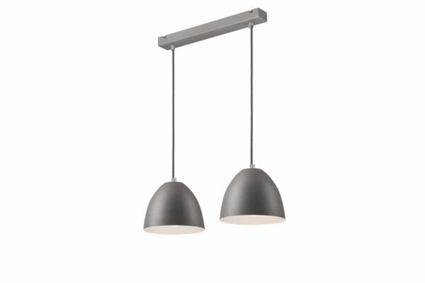 Pakabinamas šviestuvas Livia su plieniniais gaubtais, pilkas