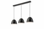Pakabinamas šviestuvas Livia su plieniniais gaubtais, grafito spalvos