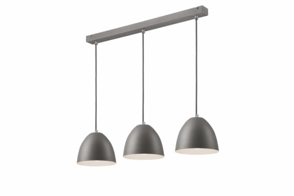 Pakabinamas šviestuvas Livia su plieniniais gaubtais, pilkas