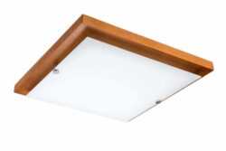 Kvadrato formos pakabinamas LED šviestuvas, rudas