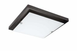 Kvadrato formos pakabinamas LED šviestuvas, tamsiai rudas