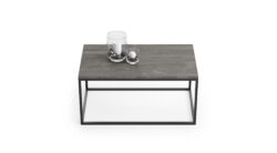 Betono dizaino kavos staliukas Solo 100x60x40cm, tamsiai pilkos spalvos