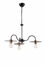 Klasikinio stiliaus pakabinamas šviestuvas Alice, juodos spalvos