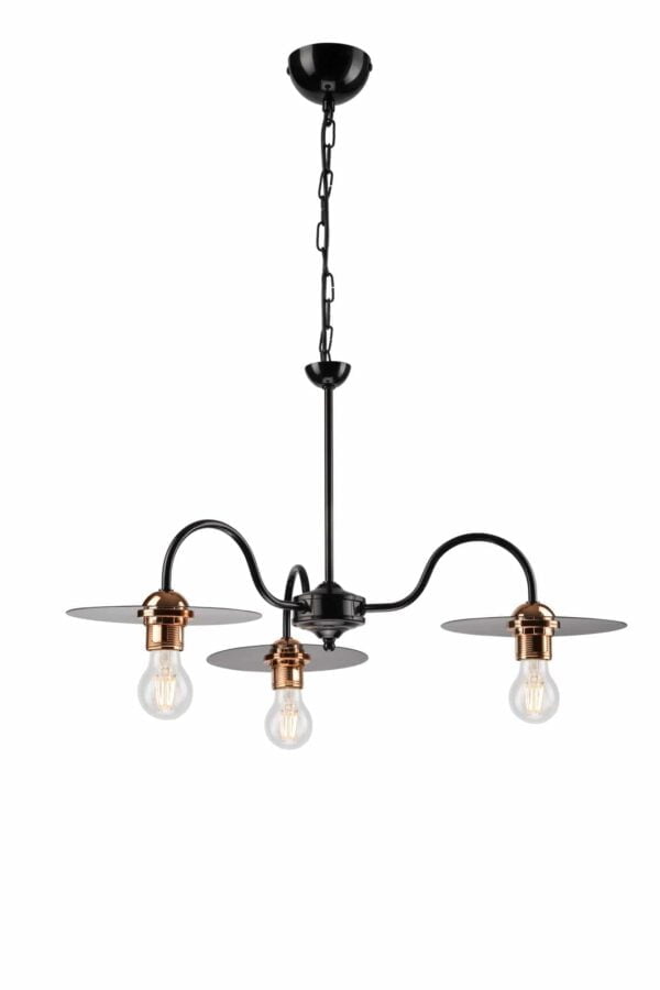 Klasikinio stiliaus pakabinamas šviestuvas Alice, juodos spalvos