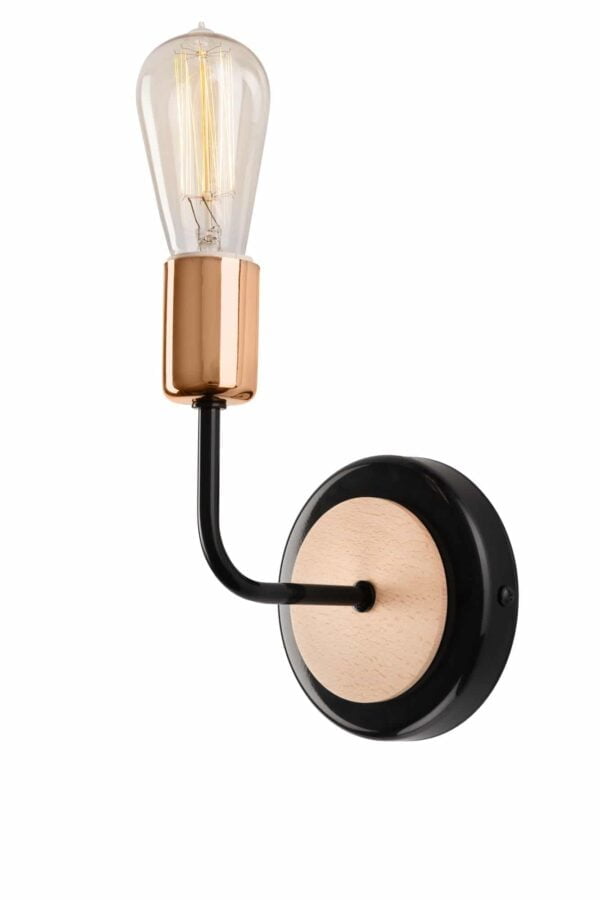 Plieninis sieninis švietuvas Erica, juodas