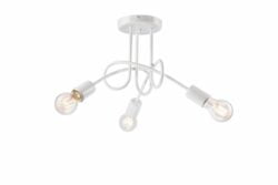 Šiuolaikinis, plieninis pakabinamas šviestuvas Camilla, baltas