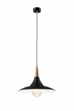 Pakabinamas šviestuvas, juodas