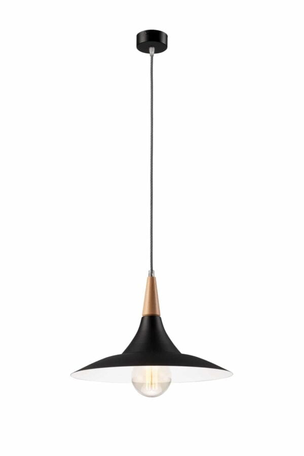 Pakabinamas šviestuvas, juodas