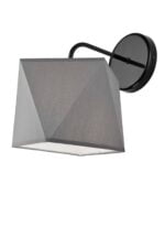 Modernus sieninis šviestuvas Carla su rombo formos gaubtu, pilkas