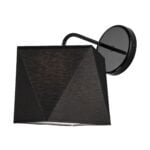 Modernus sieninis šviestuvas Carla su rombo formos gaubtu, juodas