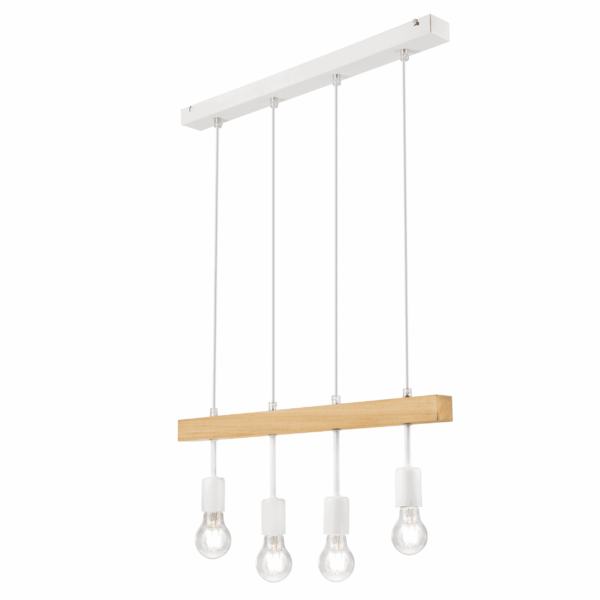 Minimalistinis pakabinamas šviestuvas Orazio, baltas