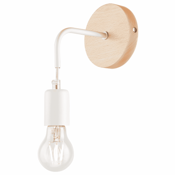 Minimalistinis sieninis šviestuvas Orazio, baltas