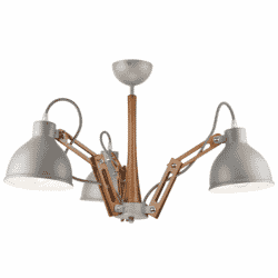 Skandinaviškas pakabinamas šviestuvas Marcello, pilkas