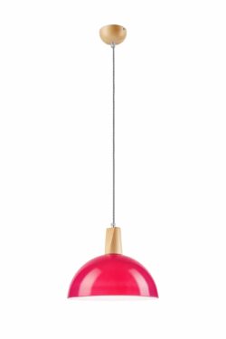 Modernus pakabinamas šviestuvas, raudonos spalvos