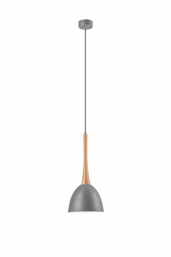 Minimalistinis pakabinamas šviestuvas, pilkas