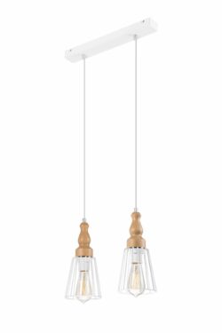 Naujoviškas pakabinamas šviestuvas Ingrid, baltas