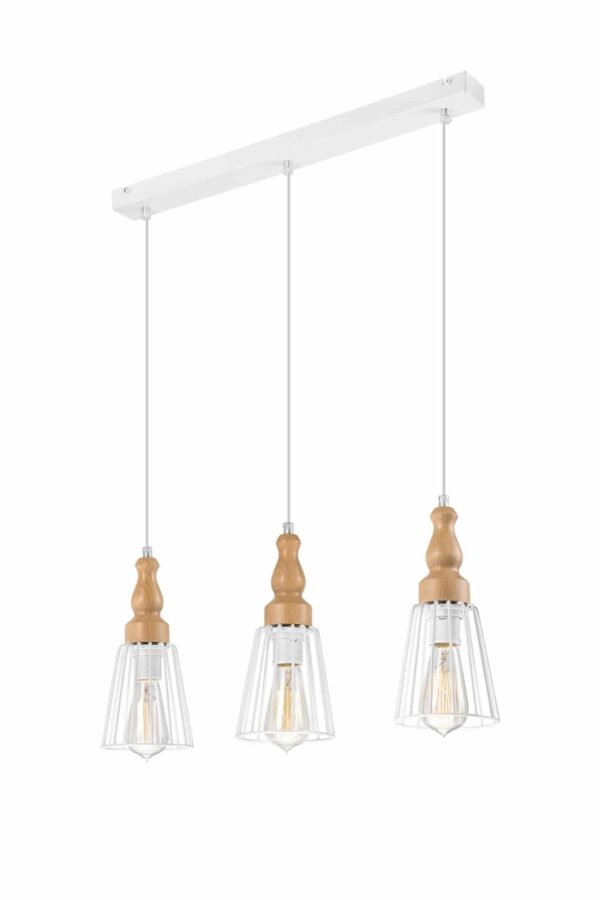 Naujoviškas pakabinamas šviestuvas Ingrid, baltas