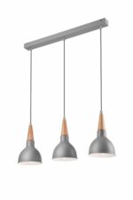 Naujos lofto kolekcijos pakabinamas šviestuvas Francesca, pilkas