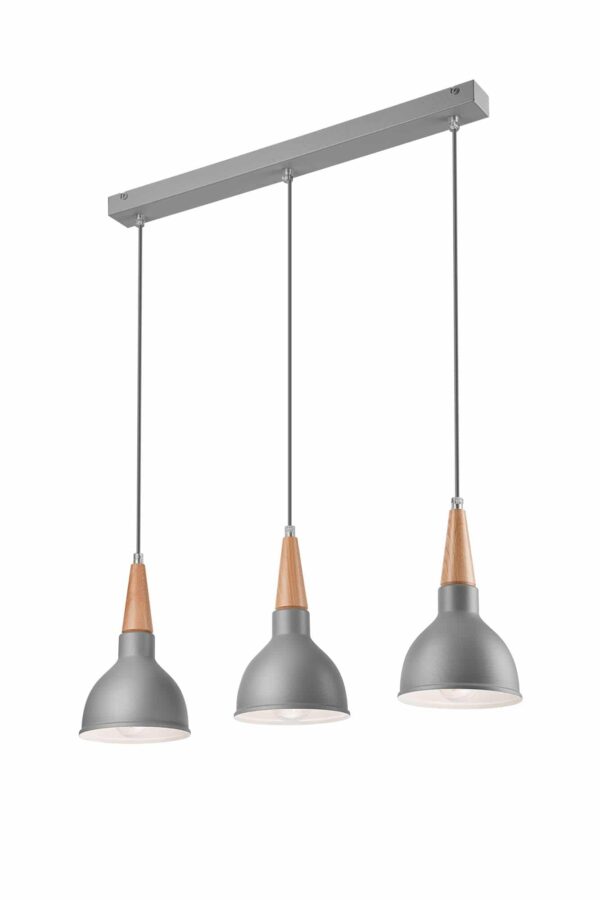 Naujos lofto kolekcijos pakabinamas šviestuvas Francesca, pilkas