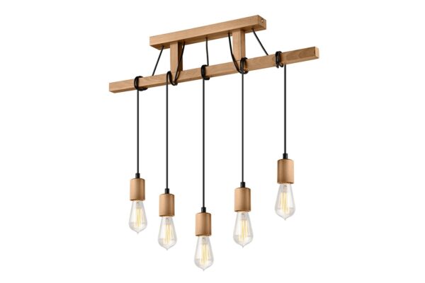 Skandinaviško stiliaus pakabinamas šviestuvas Leon, rudos spalvos