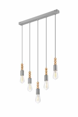 Loft pakabinamas šviestuvas Simon, pilkas