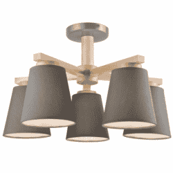 Skandinaviškas, Loft pakabinamas šviestuvas Ellie, pilkas