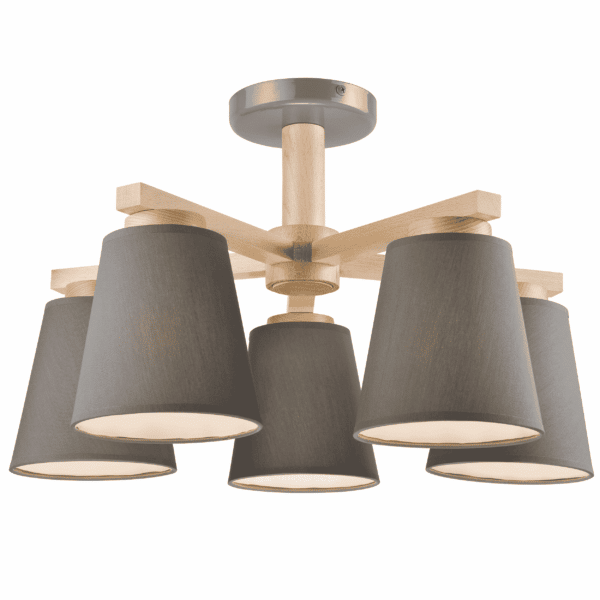 Skandinaviškas, Loft pakabinamas šviestuvas Ellie, pilkas