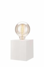 Skandinaviško stiliaus stalinis šviestuvas, baltos spalvos