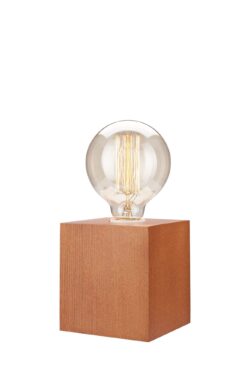 Skandinaviško stiliaus stalinis šviestuvas, rudos spalvos