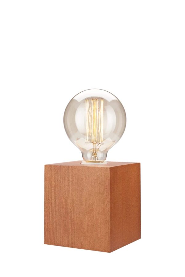 Skandinaviško stiliaus stalinis šviestuvas, rudos spalvos