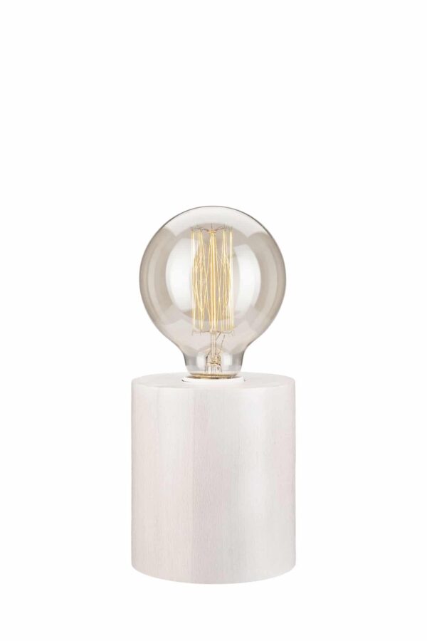 Skandinaviško stiliaus stalinis šviestuvas, baltos spalvos