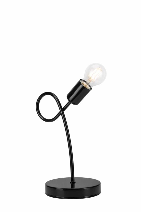 Šiuolaikinis, plieninis stalinis šviestuvas Camilla, juodas