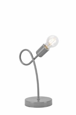 Šiuolaikinis, plieninis stalinis šviestuvas Camilla, pilkas