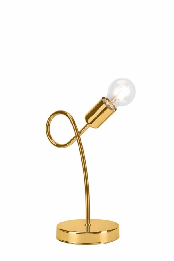 Šiuolaikinis, plieninis stalinis šviestuvas Camilla, auksinės spalvos