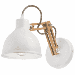 Skandinaviškas sieninis šviestuvas Marcello, baltas