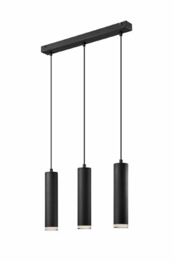 Aliuminis, loft pakabinamas šviestuvas Franco, juodas