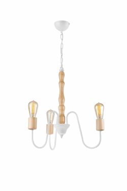 Modernus, minimalistinis pakabinamas šviestuvas Norah, baltas