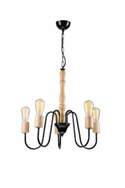 Modernus, minimalistinis pakabinamas šviestuvas Norah, juodas