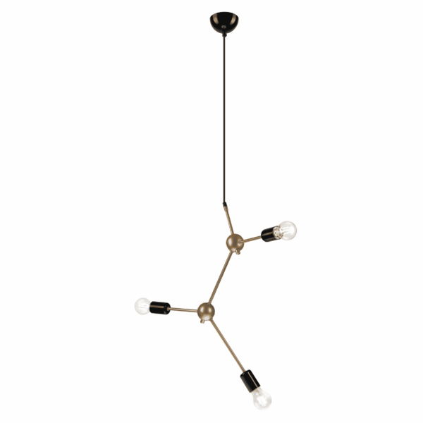 Minimalistinis pakabinamas šviestuvas Alessia, aukso spalvos