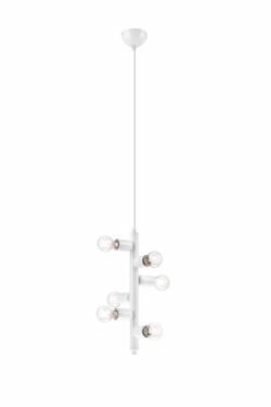 Stilingas pakabinamas šviestuvas Linda, baltas