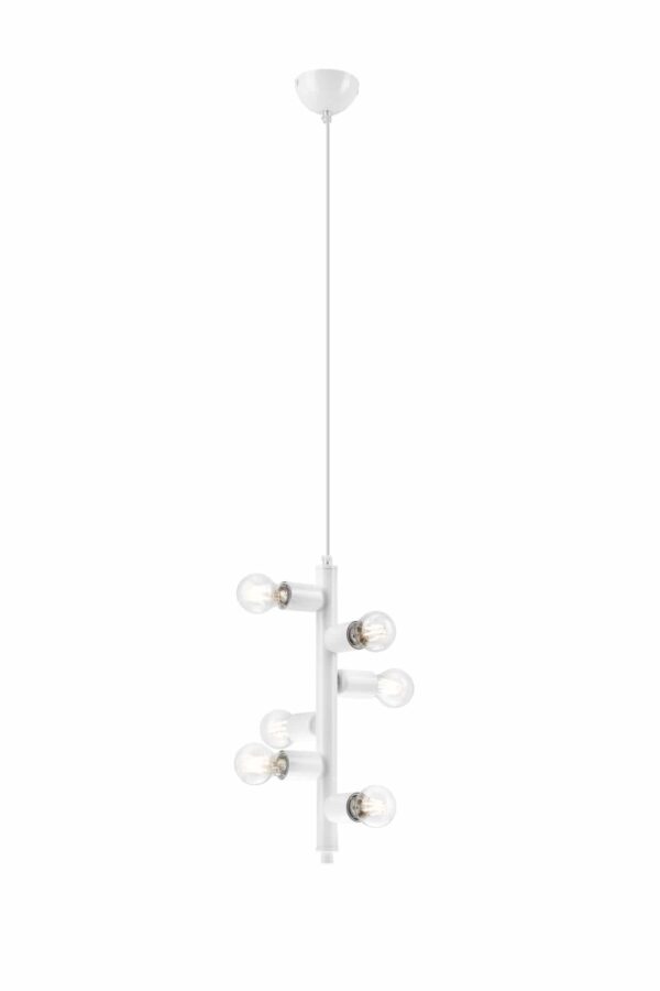 Stilingas pakabinamas šviestuvas Linda, baltas