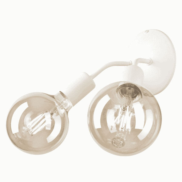 Sieninis šviestuvas Viggo iš plieno, baltas