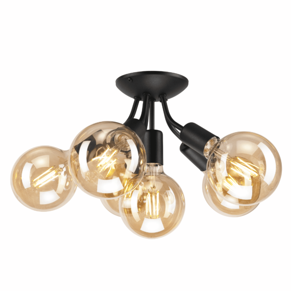 Pakabinamas šviestuvas Viggo iš plieno, juodas