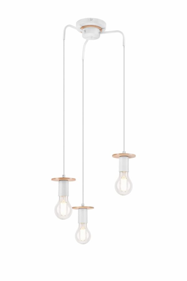 Modernus pakabinamas šviestuvas Angelina, baltas