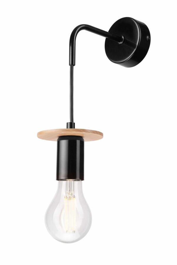 Modernus sieninis šviestuvas Angelina, juodas