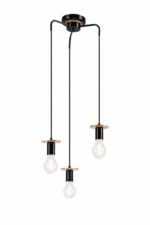 Modernus pakabinamas šviestuvas Angelina, juodas