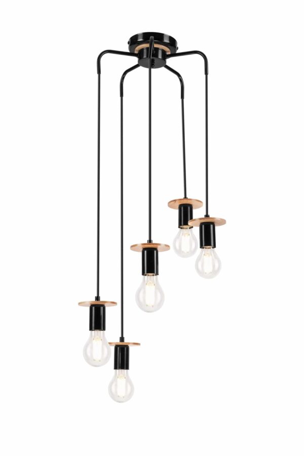 Modernus pakabinamas šviestuvas Angelina, juodas